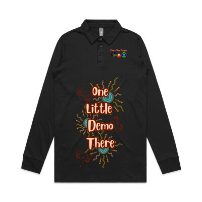Char-char Indigenous designed long sleeve polo shirt  Thumbnail