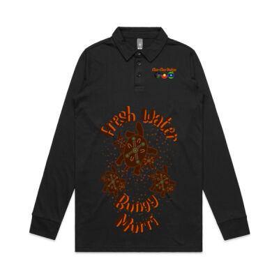 Char-char Indigenous designed long sleeve polo shirt  Thumbnail